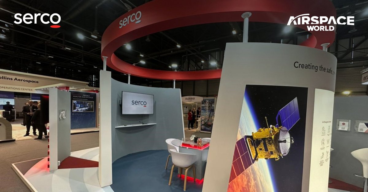 Don't miss your final chance to connect with Serco's team of aviation professionals at #AirspaceWorld. Come visit us at stand C12 to find out how Serco's solutions can optimise your airport operations across ANS, asset management, fire and rescue and guest experience!