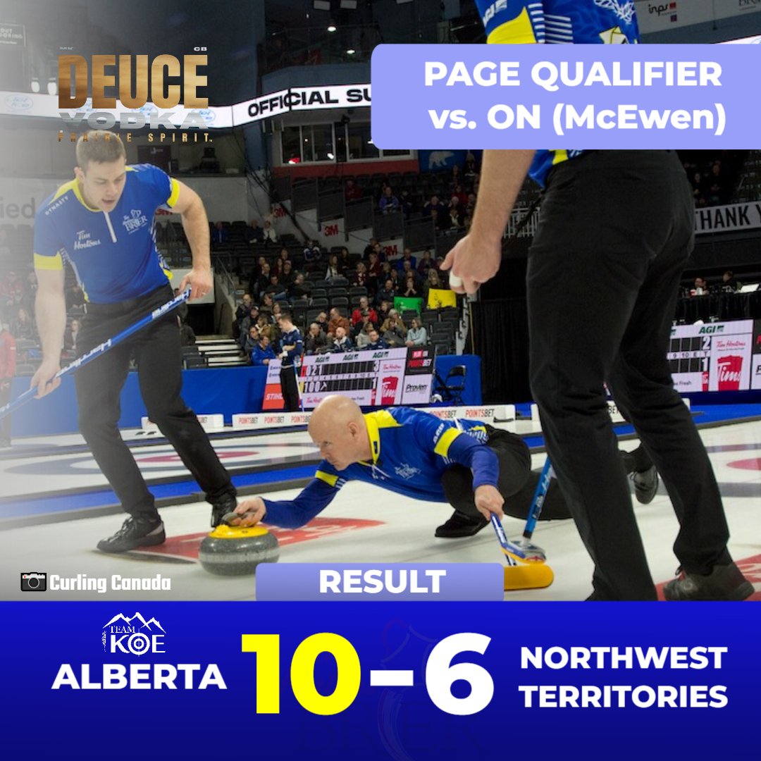 RECAP: We finished round-robin play with a win. 

Our playoff game is Friday at 11AM vs. ON (McEwen). 

See you then 👊 #Brier2023