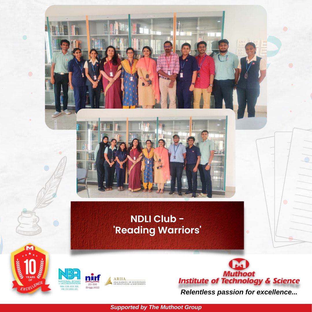 MITSKochi's tweet photo. MITS NDLI CLUB " Reading Warriors"
held on 8th march 2023
#MITS #MitsKochi #TheMuthootGroup https://t.co/ifZmmVrL5x