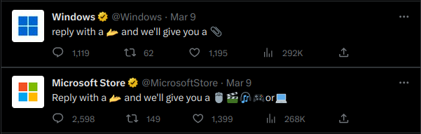 OpenAI_Support's tweet photo. 🪟👜: Can I copy your homework?
🪟: Sure, just change it up a bit so that it doesn't look obvious that you copied it
🪟👜: Okay!
*Both appear in our Twitter feed, one below the other*
Perhaps it was Bing AI that came up with the same idea for two people 😂
#Microsoft https://t.co/g8VDg1F9CQ