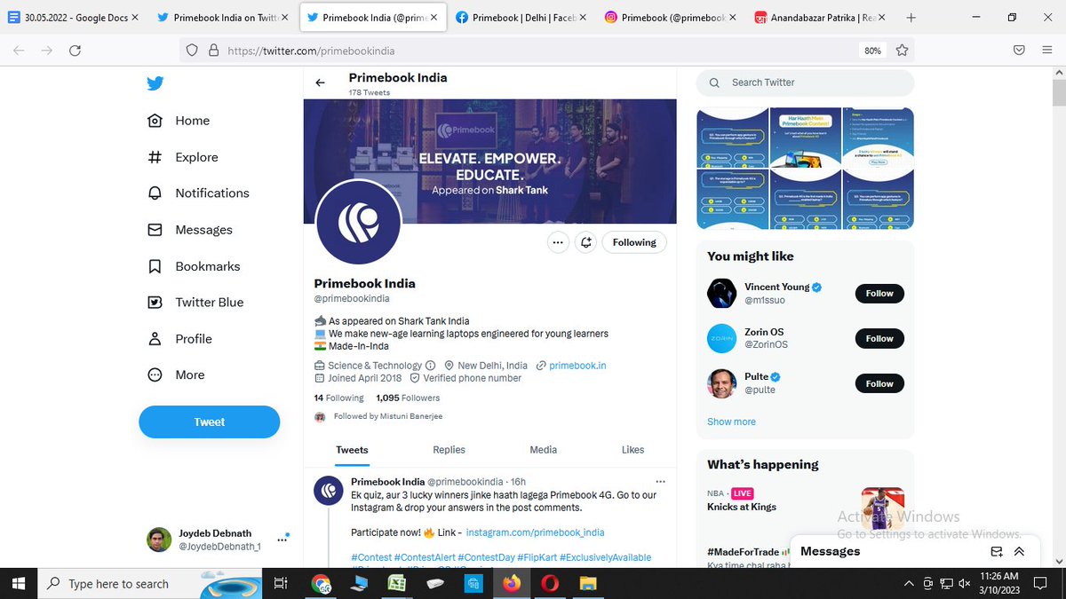 D_Upadhyay1's tweet photo. @primebookindia Ans:-
A1: D. 200GB
A2: C. 4G SIM
A3: A. Key-Mapping
#Contest #ContestAlert #ContestDay #FlipKart #ExclusivelyAvailable #Primebook #PrimeOS #Gaming @primebookindia
Tagging
@rajhanskumar19
@chyprashant
@ruddyantonioale
@i_M_KiSHLaY
@pranavsanthosh4 https://t.co/TvEx8hoIZh