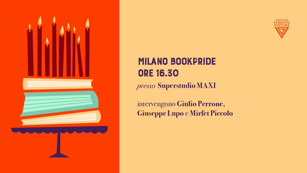 Sabato pomeriggio, 11 marzo, a Milano Bookpride, festeggiamo i 18 anni di Giulio Perrone Editore. Con Mirfet Piccolo e Giulio Perrone. @giulioperrone @MirfetPiccolo @BookPrideMilano @BookPrideBP