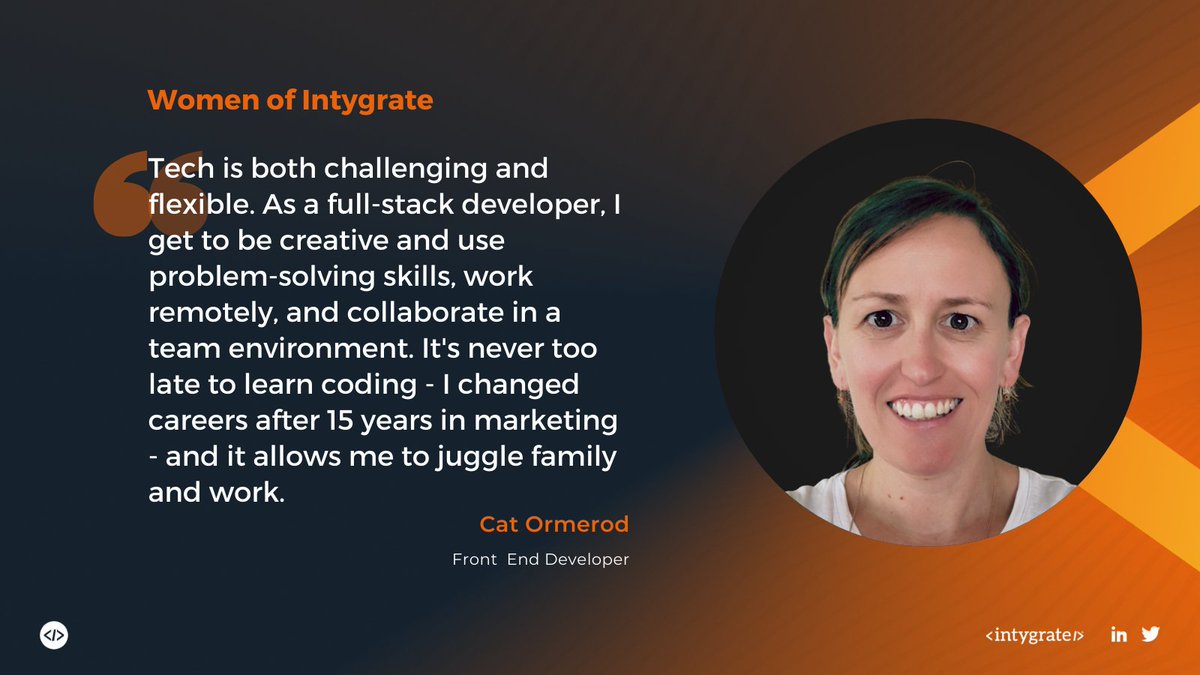 In recognition of #InternationalWomensDay, we invite our staff to share their sentiments this week. Today, we have Cat, our newest team member and a talented Front End Developer who made the switch from marketing to coding.

#womenintech #iwd2023 #womenempoweringwomen #upskilling