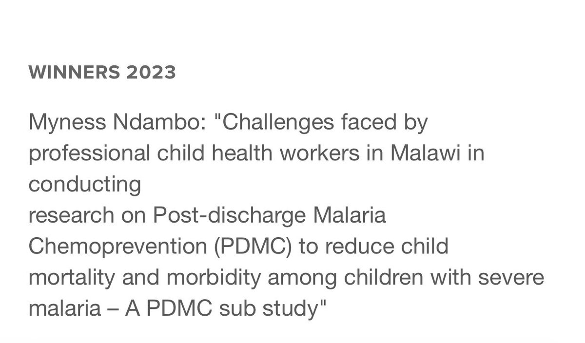 PoweredByTRUE's tweet photo. Today we spotlight one of our PhD fellows, Ms Myness Ndambo, for winning a 2023 Research Award from the International Child Health Group (ICHG) to study the barriers faced by health workers in Malawi conducting PDMC research. Well done, and congratulations. #PoweredByTRUE https://t.co/kj1uKkk6Pu