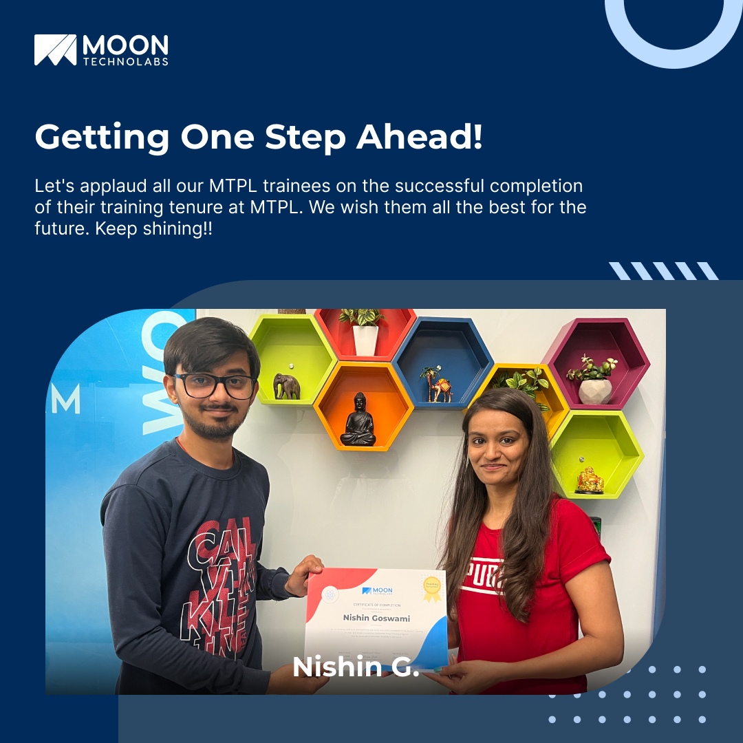 moontechnolabs's tweet photo. Congratulations🎉 to all the trainees who have moved one step ahead in their professional journey.
Good luck with your future endeavors.
.
.
.
#MoonTechnolabs #Trainee #Completetraining #trainingcompetition #sucessfultraining https://t.co/xYb2SFDtoV