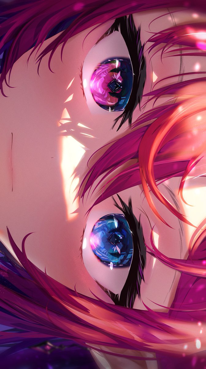 eye focus 1girl blue eyes solo red hair bangs looking at viewer  illustration images
