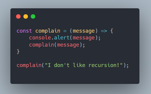 F5DevLife's tweet image. #javascript #recursion #memecode of the week...

Created with @carbon_app
