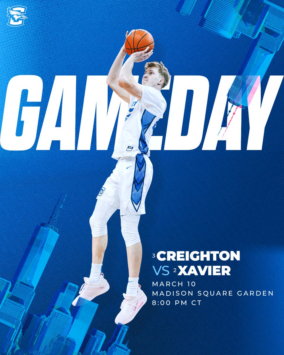 BluejayMBB's tweet photo. BIG EAST SEMIFINALS GAMEDAY
🆚 Xavier
⏰ 8:00 P.M.
📍 Madison Square Garden
📺 FS1
https://t.co/1l7no35PPB 
#GoJays https://t.co/tdbkpiuHrB