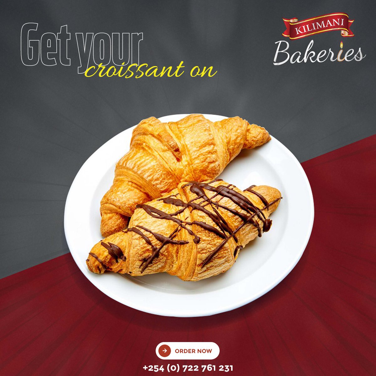The perfect snack to lift your spirits after a long week, all soft and fluffy. Like a hug from grandma!
To place your order
Contact us: 0722 761 231 
#kilimanibakeries
#croissant
#softandfluffy
#pastries
#liftyourspirits
#fridayvibes