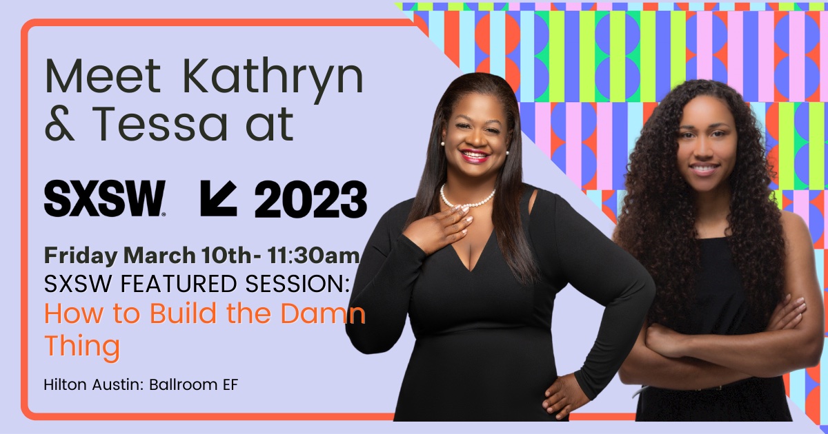 Capitalize VC is headed to Austin🤠 for <a href="/sxsw/">SXSW</a> - Tessa, our Founder, will moderate a conversation with the legendary @KathrynFinney to discuss  “How to Build the Damn Thing!” If you’re down there - stop by and say hey! 💸👇🏽👇🏾
#sxsw #blackvc #blackfounders