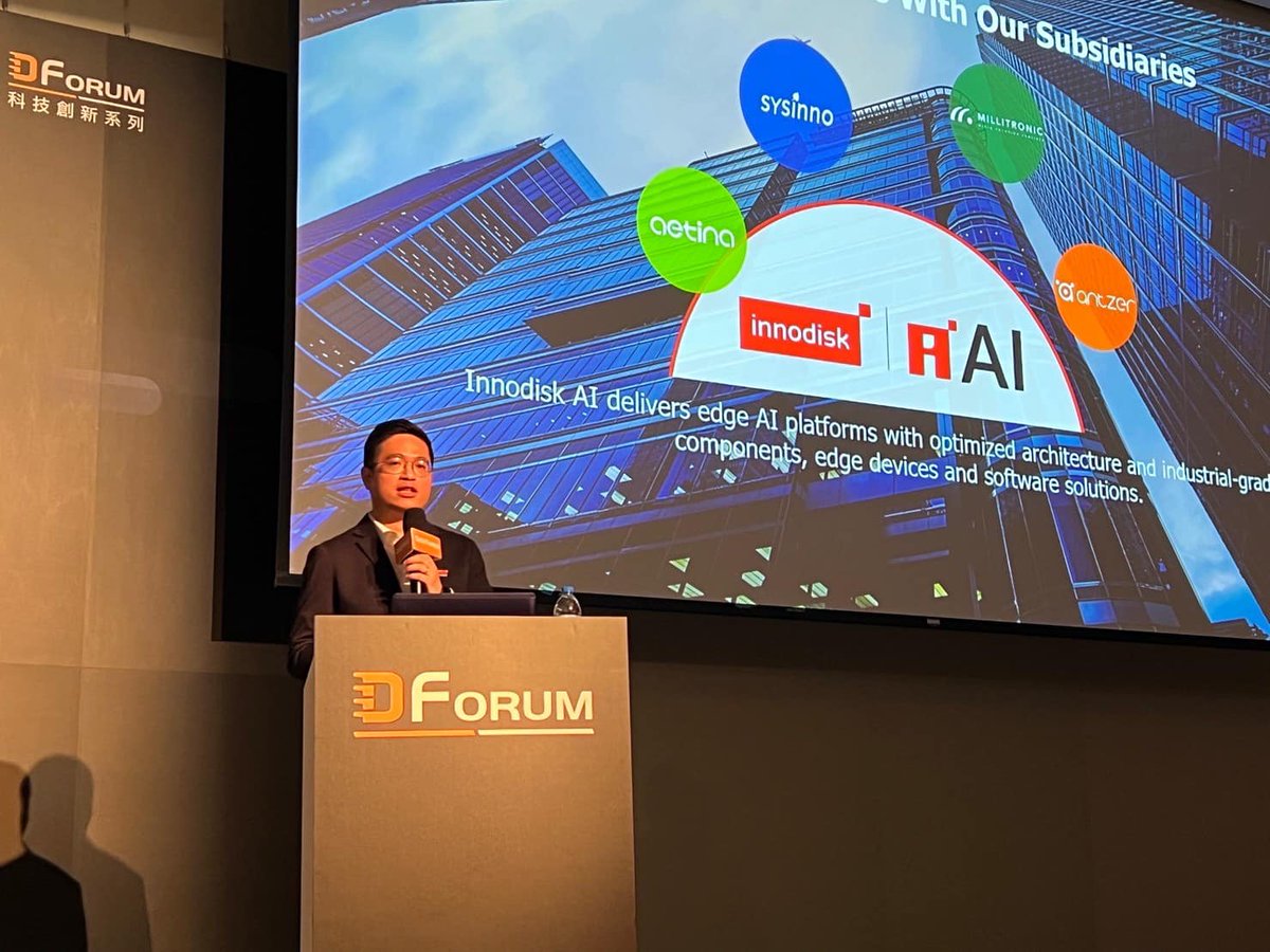 Innodisk_Corp's tweet image. We’re pleased to attend the DIGITIMESAsia D Forum held at TICC in Taipei. Innodisk shared the latest AI solution applications. We welcome you to visit our booth and get info of the industrial-grade storage solutions!
#Innodisk #aiot #cameramodule #EmbeddedPeripheral #ssd #DRAM