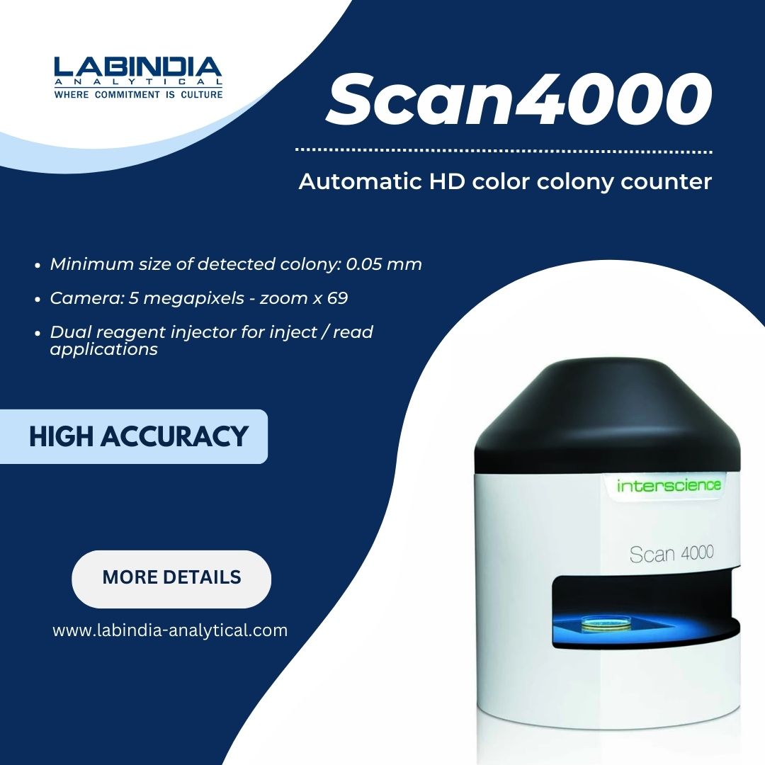 labindiaLife's tweet image. Scan® 4000 is an ultra HD automatic colony counter and inhibition zone reader for high-resolution color reading of colonies and inhibition zones.

#labindia #interscience #scan4000 #automatichdcolor #highacccuracy #lifescience #lifescienceproduct #features #laboratory