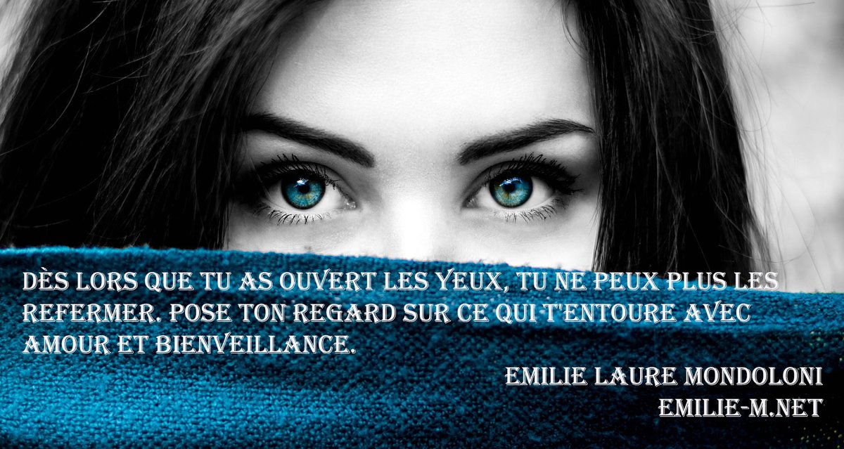 Dès lors que tu as ouvert les yeux, tu ne peux plus les refermer. Pose ton regard sur ce qui t'entoure avec amour et bienveillance.
Émilie Laure Mondoloni
emilie-m.net
#prisedeconscience #eveildeconscience #amour #bienveillance