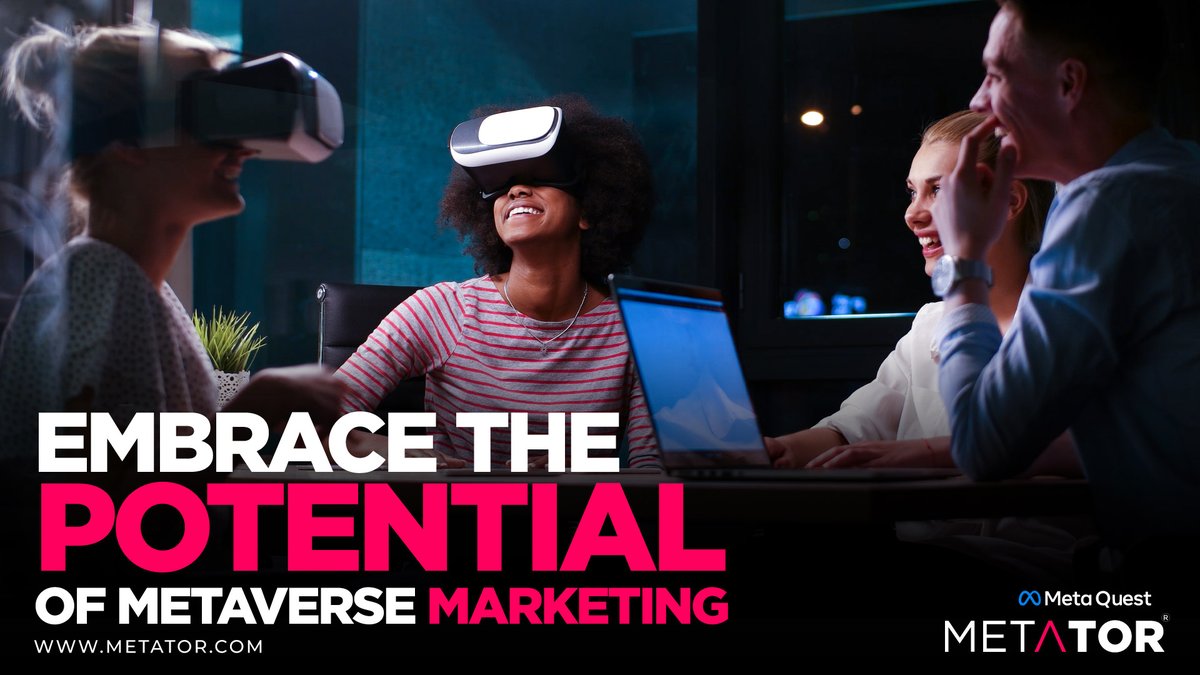 MetaTorOfficial's tweet photo. CAPTIVATE YOUR AUDIENCE IN A WHOLE NEW WAY 😍
From virtual billboards to truly immersive consumer experiences, #Metator offers endless marketing opportunities 🎉👓
To get an insight, visit 👇
https://t.co/wmSfRM6uI0
#OpenMetaverse #MetaverseMarketing #VR #MarketingEvolved https://t.co/CJmrXcGMls