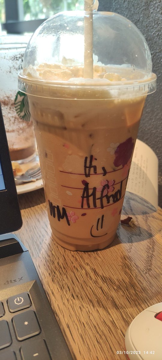 Went to Starbucks for the first time and tried Bucky's favorite drink from Owlet's Infinite Coffee and Protection Detail Series. 😊🥰  #Stucky