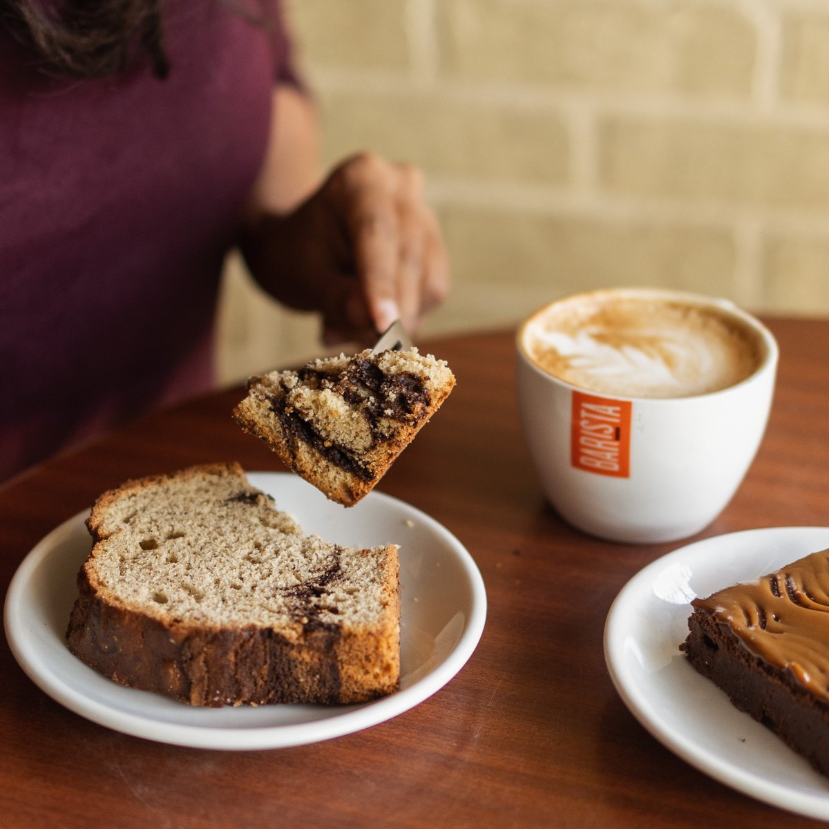 BaristaBrews's tweet photo. Our Friday #coffee companion couldn’t be more delicious! Baked fresh with aromatic #spices and served by the slice, our #Chai Cake compliments any #cuppa with its delicious flavours and soft texture. 🤎

Come celebrate the #weekend at a #Barista cafe near you.

#Cake #Dessert https://t.co/f5n8PoZOTU