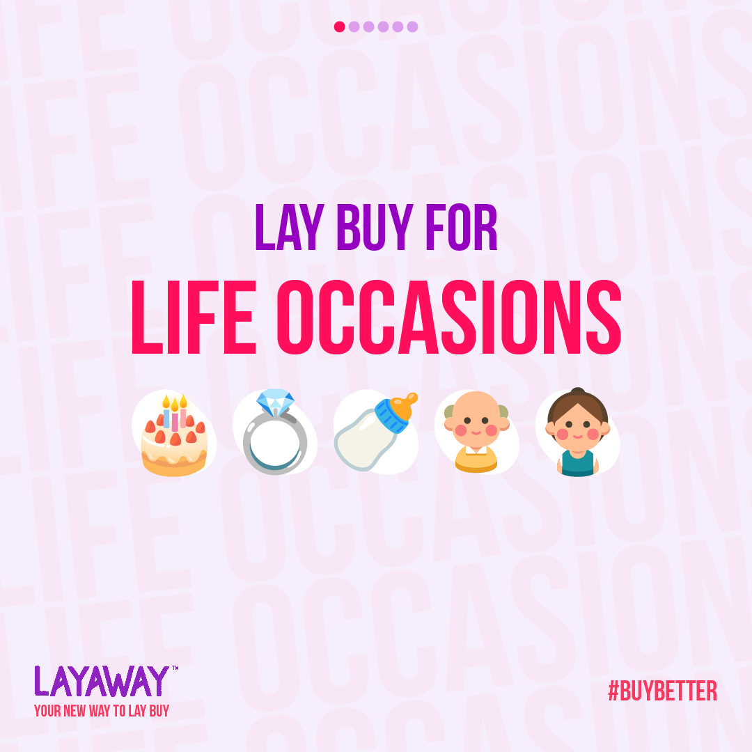 layawayza's tweet photo. Lay-buy for life's milestones and make your important occasions truly memorable for you and those close to your heart! π₯ Shop now on flexible payment terms that work for you! ποΈ
Click on the link in our bio.
#MyLAYAWAY #BuyBetter #PlanSaveBuild #LayBuyOnline https://t.co/zAL7EwJqS7