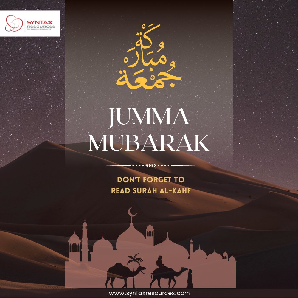 Jummah Mubarak to all around the globe. May Allah accept our prayers. Ameen 

 #SyntaxResources #TechJobs #Lahore #lahorejobs #softwaredevelopers #recruitment #Hiring #professionalresumewriter #ProfessionalCVWriter #Trainings #ZafarUllahZahid #HRConsulting #PDHRM #HeadHuniting