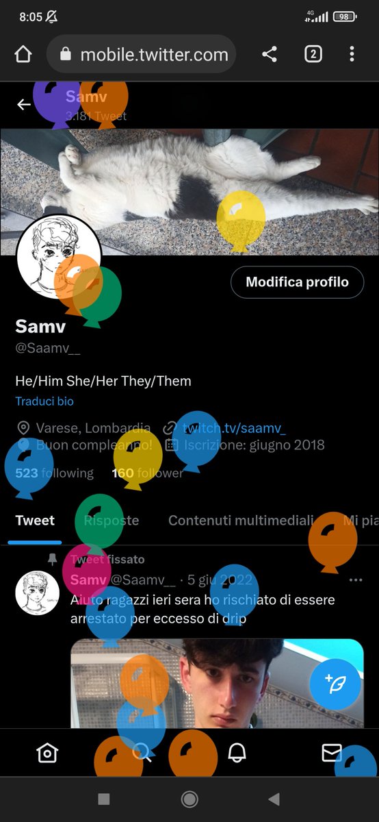 Saamv__'s tweet photo. 20 anni zio pera 
Twitter mobile https://t.co/U1zrPk027E