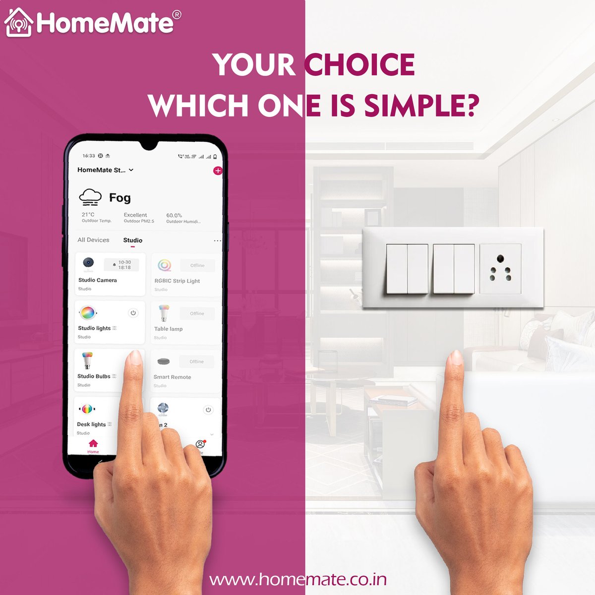 HiHomeMate's tweet image. Life is one click away from being better!
.
homemate.co.in
.
#smartswitch #smarttouchswitch #homemate #smartclick #smarthome #smartdevice #smartproduct #smartchoice #googleassistant #amazonalexa #smartbulb #smartplug #smartled #smartlife #smartsecurity