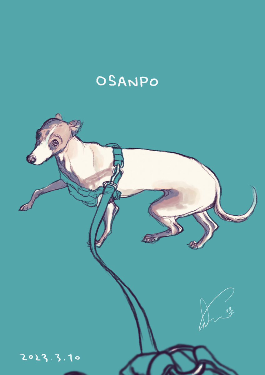 「今日の愛犬を描きました。 」|sakio🐾書籍「4ステップで誰でもかわいく描ける いぬとねこのイラスト練習帖」発売中🐾のイラスト