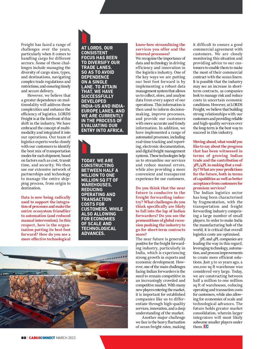 Mahindralog_MLL's tweet photo. Talking about the shifts in #freightforwarding industry with #CARGOCONNECT, our MD & CEO, Rampraveen Swaminathan shares his insights on the challenges faced & outlook for the near future. He also talks about our targets set for the next 5-10 years & our take on multi-modality. https://t.co/WqZGXQ6UTP