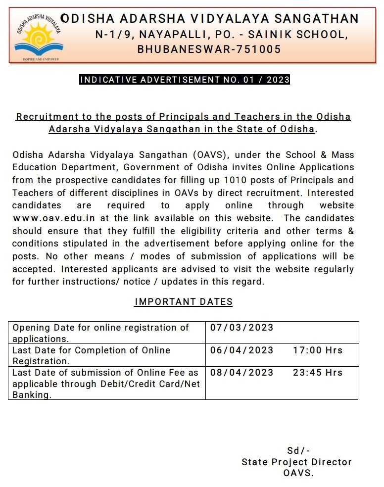 chinmaysir_cm's tweet photo. @OAVS_Official Dear Sir
@MoSarkar5T PLEASE Allow B.Ed. final year students &amp; OTET,OSSTET,CTET appearing students in the recent OAVS recruitment. Please give this opportunity to freshers. They deserve this and will be greatful. 🙏 @samirdash01 @CMO_Odisha @dpradhanbjp https://t.co/plCClfSStM