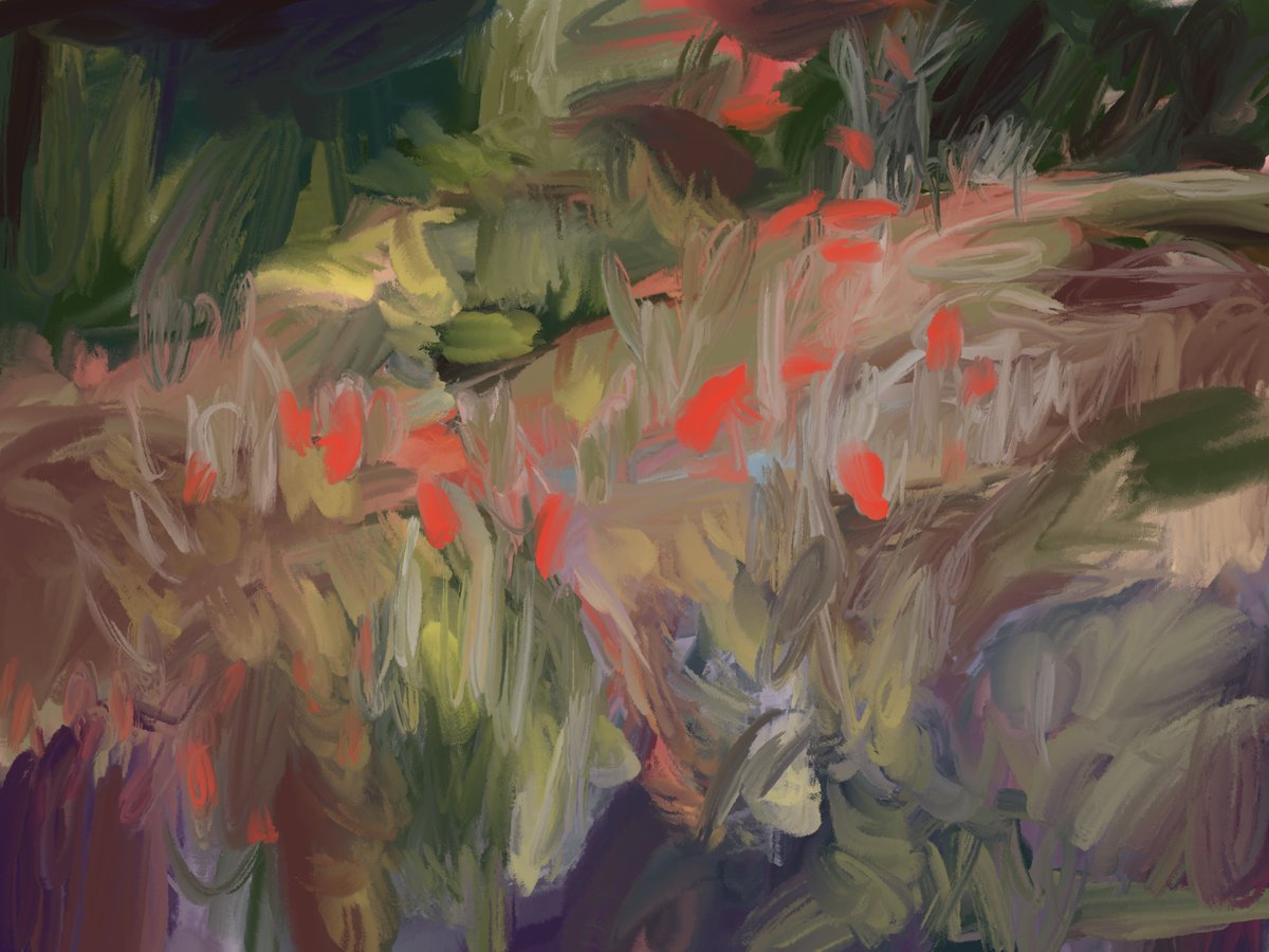 Good morning! 🌿
Flores 2 (Flowers) - digital painting
available on <a href="/foundation/">Foundation 🌐</a>  

foundation.app/@dustbunny/cls…