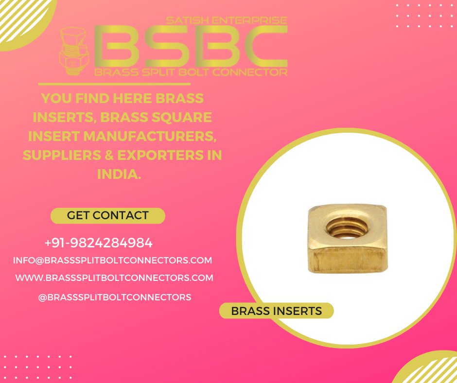 brasssplitbolt1's tweet photo. For #inquiry contact me.
#call: +91-9825606168 | 9824284984
#email Info@brasssplitboltconnectors.com
#website:https://t.co/9vh5BZZJNk
#exports #material #brass #copper #Manufactuer #exportersindia #brasssexporter #brassinsterts
#brassanchors #copperrods #exportersindia #brassnut https://t.co/ZqAjDxNpvA