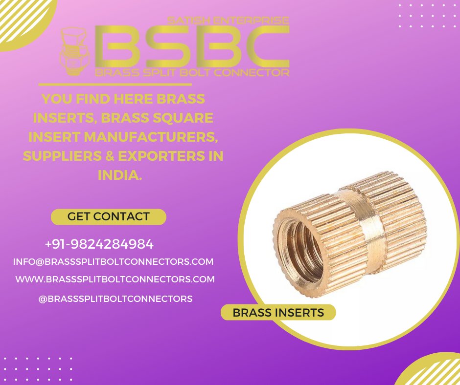 brasssplitbolt1's tweet photo. For #inquiry contact me.
#call: +91-9825606168 | 9824284984
#email Info@brasssplitboltconnectors.com
#website:https://t.co/9vh5C00hCS
#exports #material #brass #copper #Manufactuer #exportersindia #brasssexporter #brassinsterts
#brassanchors #copperrods #exportersindia #brassnut https://t.co/SC62Em0Rgm