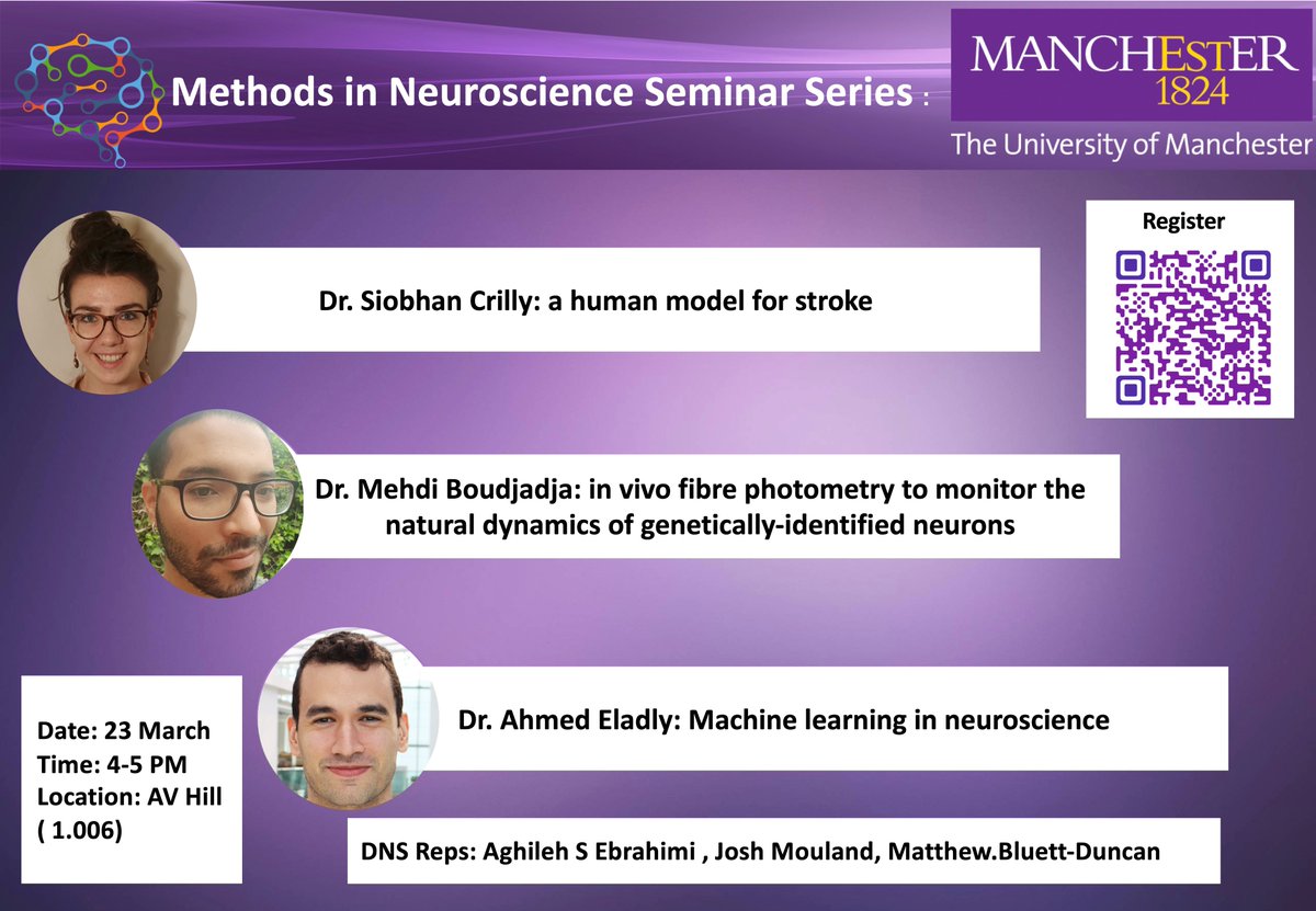 Division of Neuroscience (@dns_uom) on Twitter photo The next Methods in Neuroscience Seminar in our monthly series takes place on 23rd March - details on the attached poster and registration here > tinyurl.com/ycx37xzy @sccrilly <a href="/AghilehE/">Aghileh S Ebrahimi</a> <a href="/CircadianJosh/">Circadian_Josh</a> <a href="/MattBDuncan/">Matt Bluett-Duncan</a> <a href="/FBMH_UoM/">UoM Biology, Medicine and Health</a> #neuroscienceseminar The next Methods in Neuroscience Seminar in our monthly series takes place on 23rd March - details on the attached poster and registration here > tinyurl.com/ycx37xzy @sccrilly <a href="/AghilehE/">Aghileh S Ebrahimi</a> <a href="/CircadianJosh/">Circadian_Josh</a> <a href="/MattBDuncan/">Matt Bluett-Duncan</a> <a href="/FBMH_UoM/">UoM Biology, Medicine and Health</a> #neuroscienceseminar