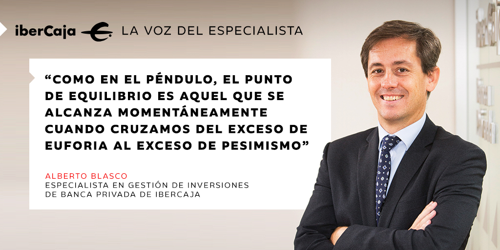📈 Inversiones, la ley del péndulo y el equilibrio frágil

✍ Alberto Blasco, especialista en Gestión de Inversiones de Banca Privada en <a href="/ibercaja/">Ibercaja</a>, nos recuerda que "el sentimiento de pérdida es superior en intensidad al gusto de la ganancia": bit.ly/IbOpAlB5mar23.