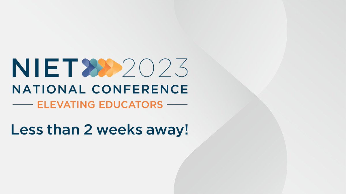 NIETteach's tweet image. Less than 2 weeks until our 2023 NIET National Conference: Elevating Educators takes place! #NIET2023 #Education #edChat #Teaching