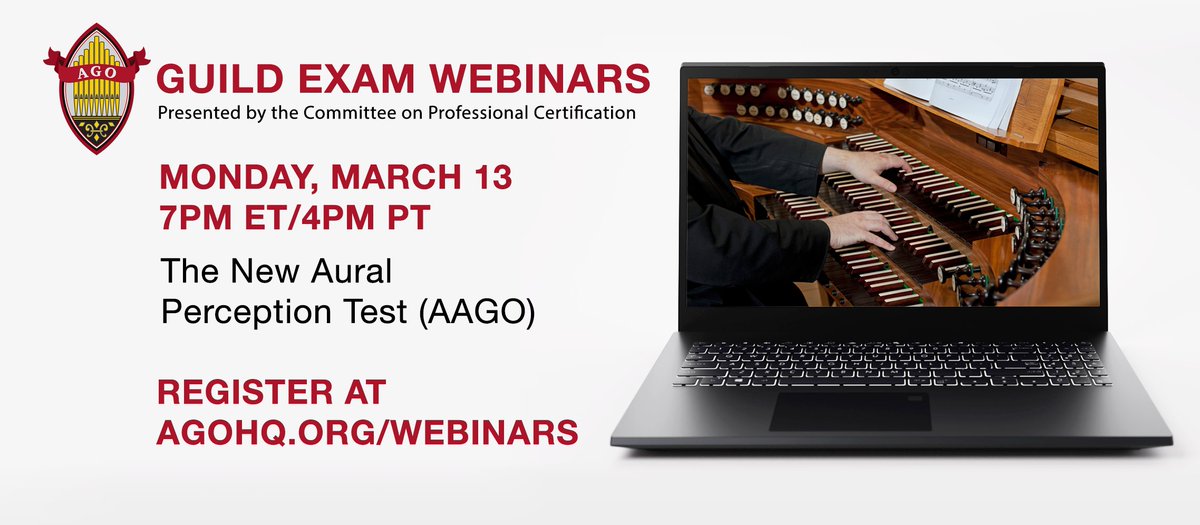 Considering earning your AGO professional certification this year? The first of a series of educational webinars will be offered Monday, March 13 and continue on a weekly basis into May. Get more information and register at AGOHQ.org/webinars.