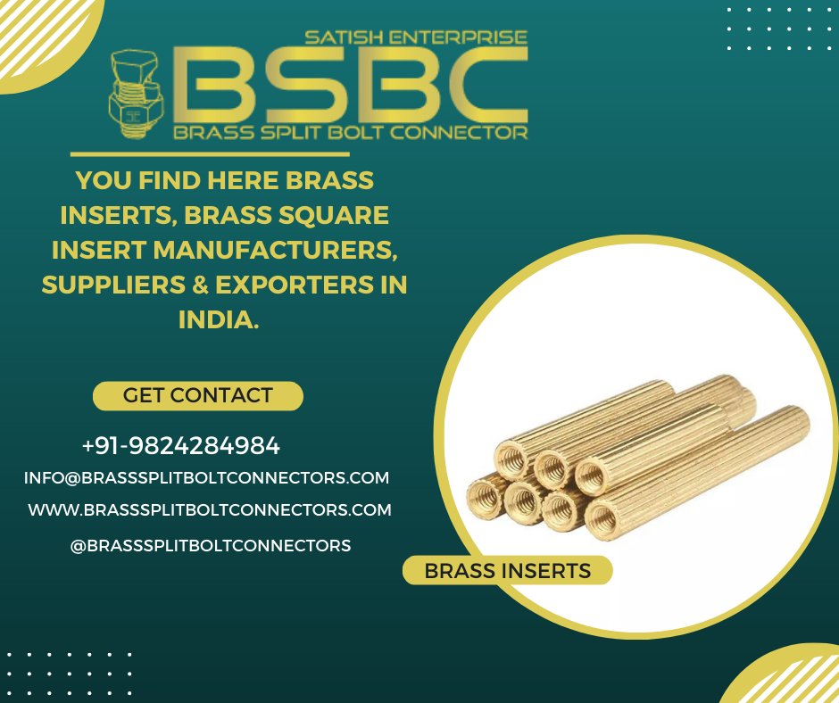 brasssplitbolt1's tweet photo. For #inquiry contact me.
#call: +91-9825606168 | 9824284984
#email Info@brasssplitboltconnectors.com
#website:https://t.co/9vh5BZZJNk
#exports #material #brass #copper #Manufactuer #exportersindia #brasssexporter #brassinsterts
#brassanchors #copperrods #exportersindia #brassnut https://t.co/wvoNhS3dml
