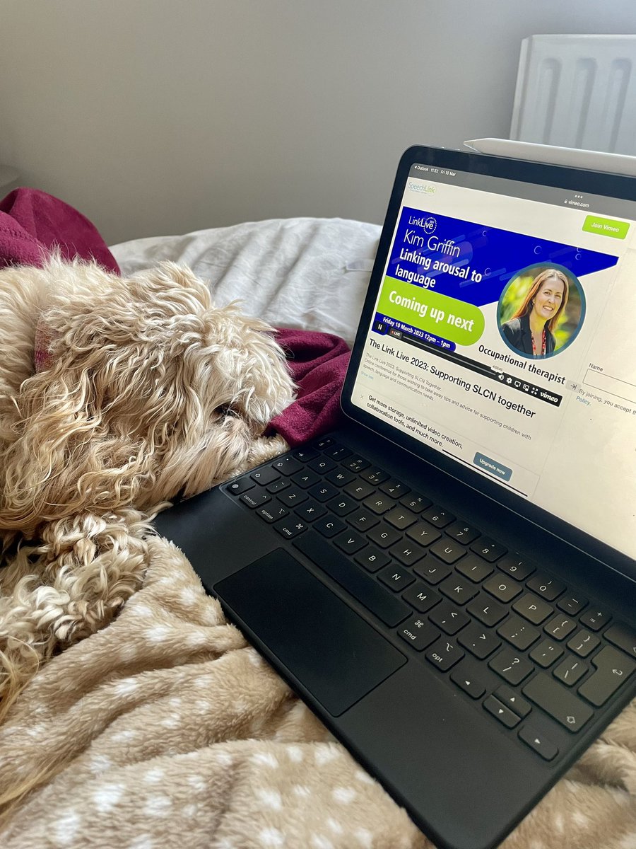 ellMH_16's tweet photo. A very interesting morning so far about supporting SLCN 📚
Poppy is keeping me company whilst I listen🐶
@SpeechLink #SLCN https://t.co/C1eCrhhsNF