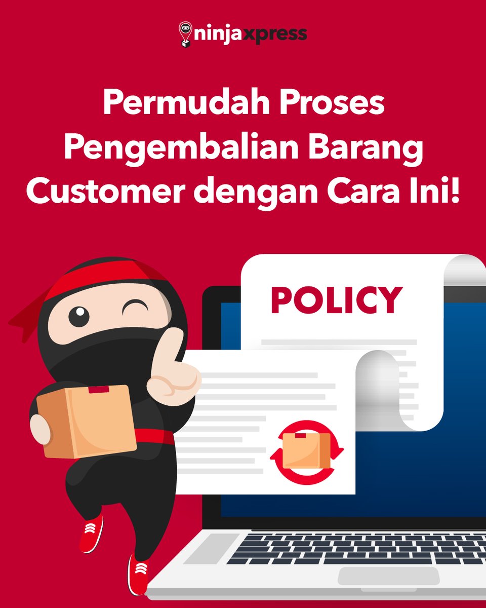 ninjaxpress_id's tweet photo. Teman Ninja, kebijakan pengembalian barang yang tepat bisa tingkatkan loyalitas pelanggan!
Simak langsung tipsnya di https://t.co/rYX5XuWQ23
#NinjaXpress #BlogNinjaXpress #TipsBisnis #TipsBerbisnis #StrategiBisnis #Marketing #TipsJualan #ReturnPolicy #UMKM https://t.co/zxK9dmCdlD