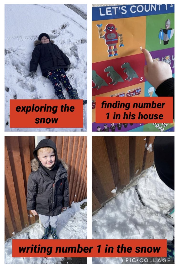 Some snowy home learning shared with us this morning from our nursery children #LifeSkillsForKids #DoWhatMattersMost