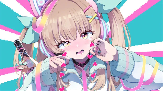 ななひら()さんのカバー曲『妄想アスパルテーム』のイラストを担当させていただきました!よろしくお願いします 