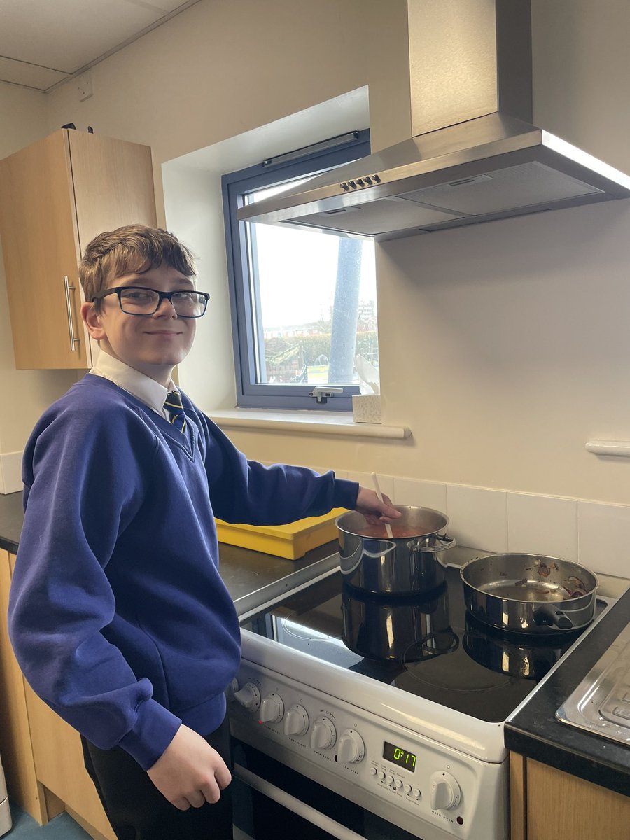 DeltaStrand's tweet photo. The kitchen has a fantastic aroma, we are making soup! Perfect snowy day warmer! #classroomkitchen #deltastrand https://t.co/DwuOt7SY3K