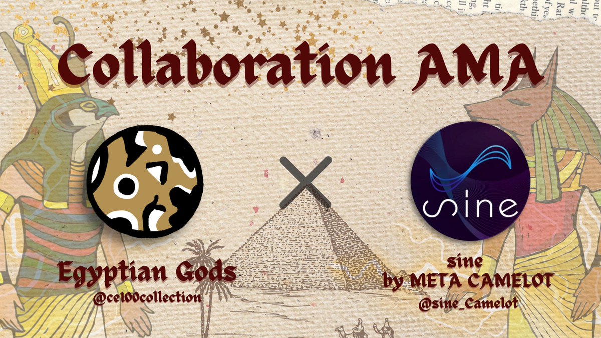 🎙sine × Egyptian Gods Collab AMA🎙

We will host a Collab AMA with @sine_Camelot

🗓2023.3.13 21:00(JST)🗓

There will be Giveaways! Let's join and get rewards💎
Please set reminder! 

Space Link: 
x.com/i/spaces/1OdKr…