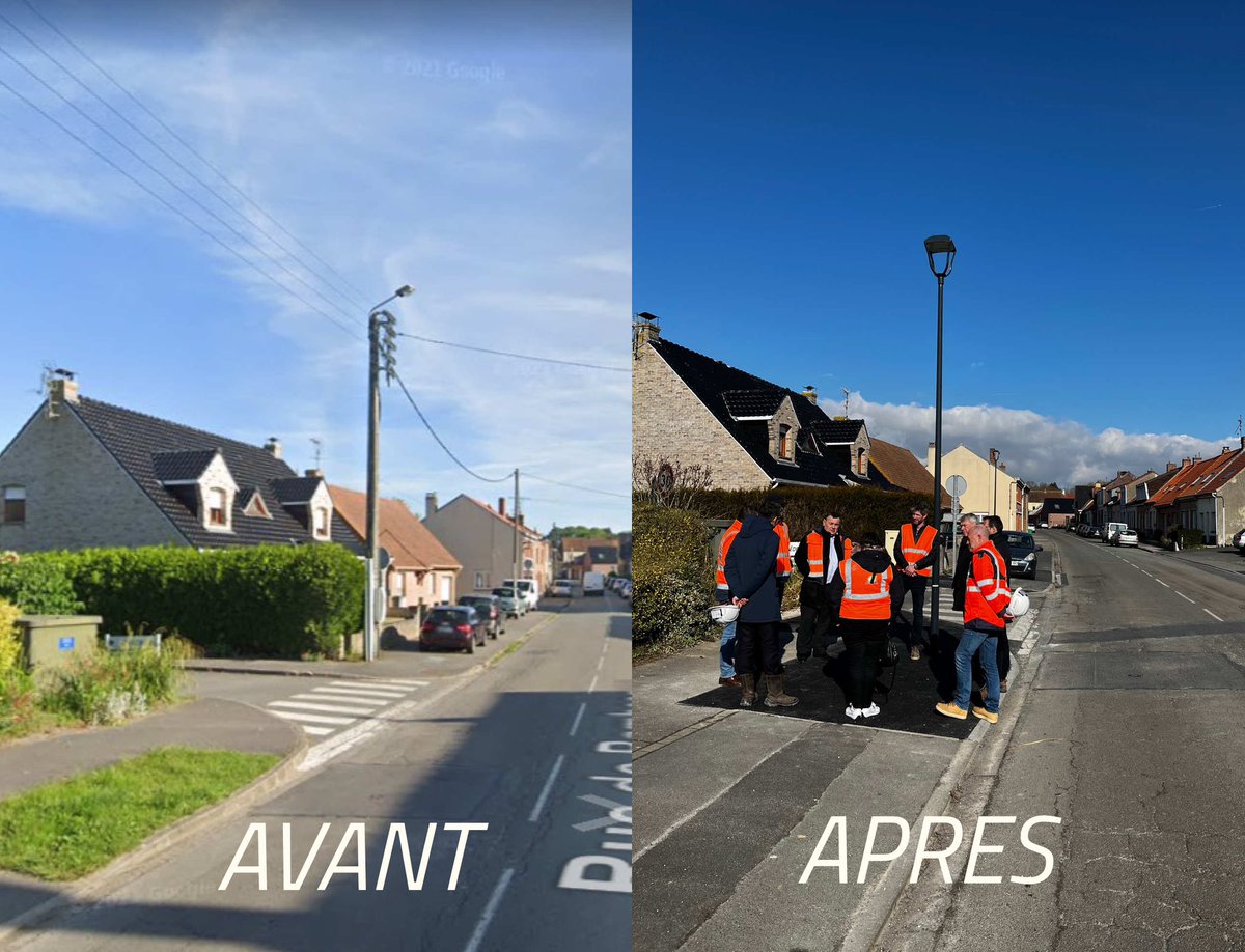 EnergieFlandre's tweet photo. En images - effacement des réseaux à #Rexpoede
✅ résorption des fils nus avec le soutien financier de @enedis_npdc
✅ rénovation de l’éclairage public : 100% led avec gradation
▶️ un chantier @siecf réalisé par le groupement @CiteosOfficial #FlashEnergies #Stps
#Flandre https://t.co/cAEjAM2rU8