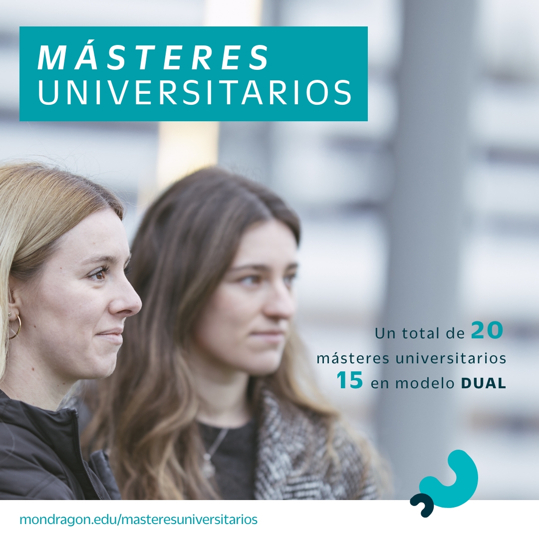 MUnibertsitatea's tweet photo. En Mondragon Unibertsitatea te ofrecemos 20 másteres universitarios en seis áreas del conocimiento. 15 de ellos en modalidad #dual, para compaginar estudio con trabajo en empresa.
¡Da el salto!
Más info: https://t.co/k2uWjBQZ6Y
#master #masterdual #masteruniversitario https://t.co/P6QkvOVqu8