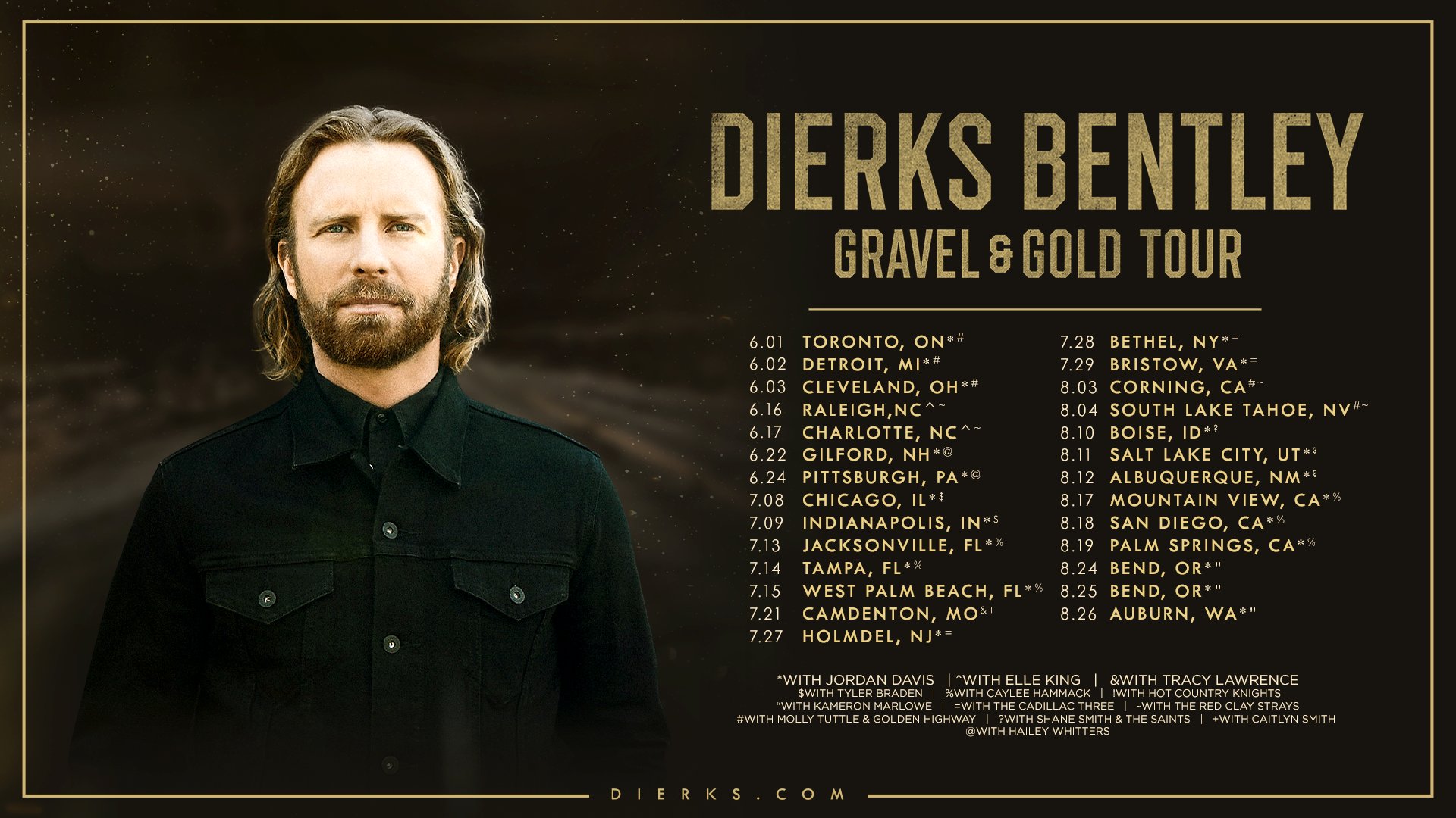 Dierks Bentley على X: &ldquo;Bringing new music and slew of my favorite 