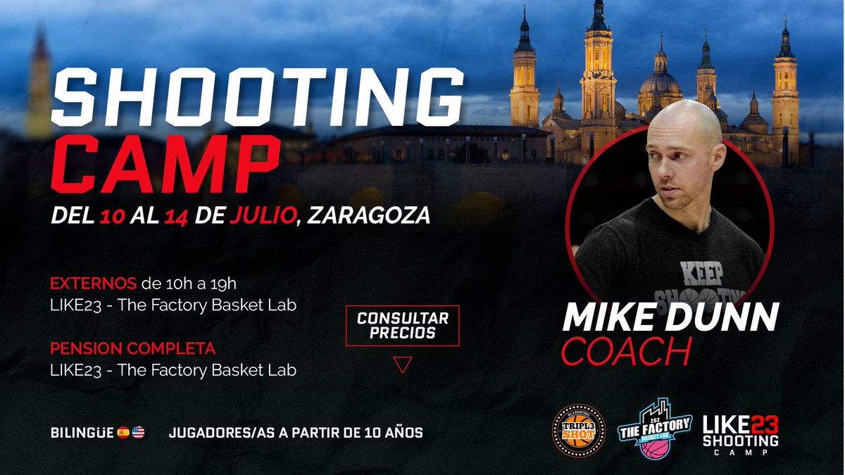 Shooting Camp (10 al 14 de julio en Zaragoza) Inscripciones a través de <a href="/Like23es/">Like23.es</a> y del enlace fabasket.com/resultados/
