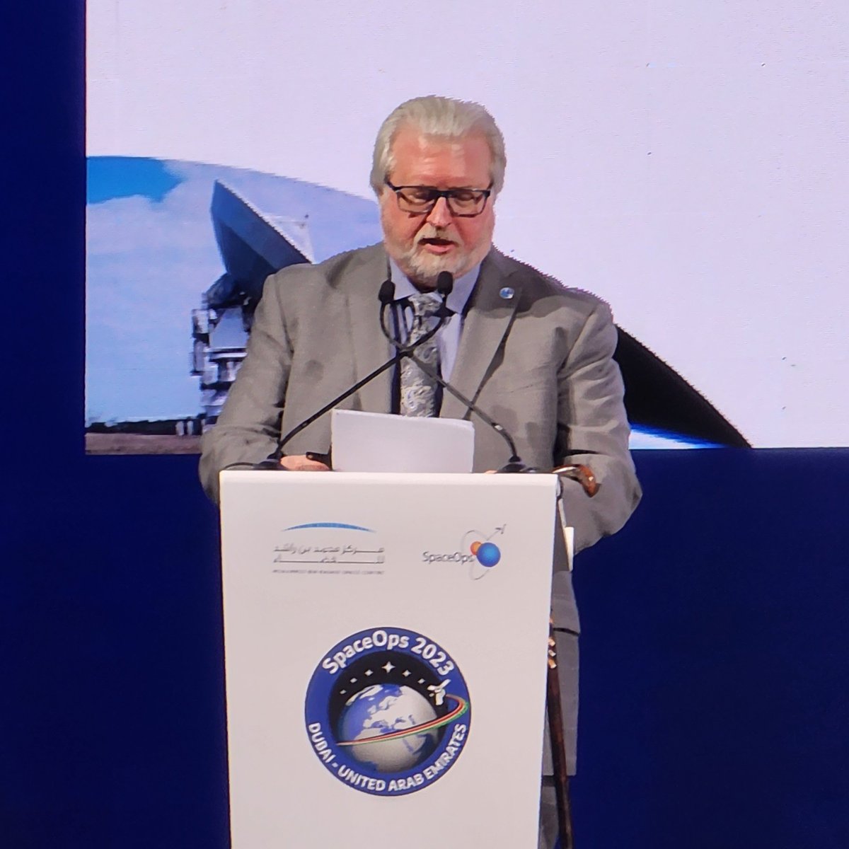 Greg Marlow, SpaceOps Awards Group Chair announcing the 2023 SpaceOps Awards.

#SpaceOps2023