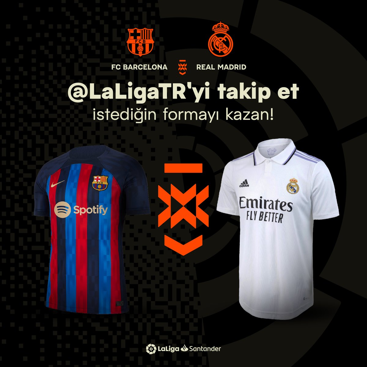 #ElClasico heyecanına az kaldı.

<a href="/LaLigaTR/">LALIGA Türkiye</a>'yi takip eden ve paylaşımı retweet eden 2 takipçimize Barcelona, 2 takipçimize ise Real Madrid forması hediye ediyoruz!

LaLiga’ya dair tüm gelişmeler için, ligin Türkçe resmi hesabı <a href="/LaLigaTR/">LALIGA Türkiye</a>’yi takip etmeyi unutma.