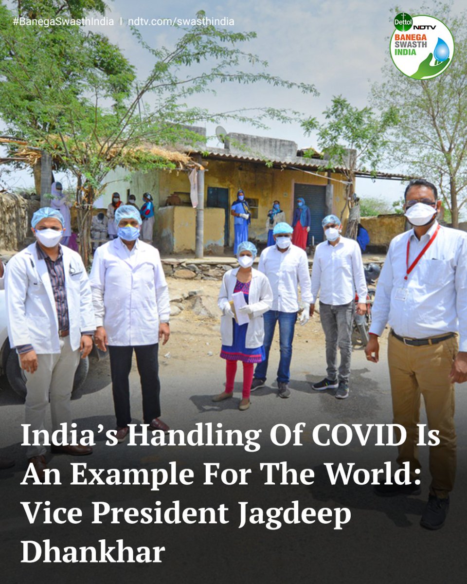 banegaswasthind's tweet image. #BanegaSwasthIndia | Vice President Jagdeep Dhankhar (@VPIndia) praised India's response to the #COVIDpandemic by utilising the #digitalresources to roll out #vaccines and containing the #virus. 

Read: swachhindia.ndtv.com/indias-handlin…

#COVID19 #COVIDVaccination #Health