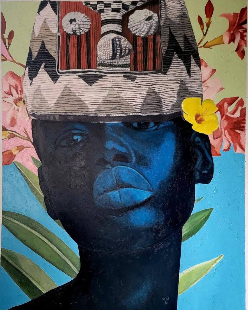 Crowned Femininity 
art by @wole_lagunju
73.5 x 56 inches oil painting on canvas, 2022

#crownedfemininity #wole #wolelagunju #queens instagr.am/p/Cpm4T0YuBN-/