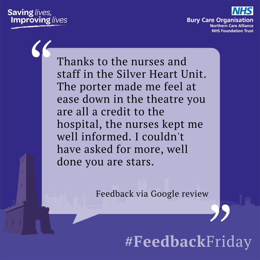 They're stars in our eyes and yours - lovely feedback for colleagues on our Silver Heart Unit! ❤️ #FeedbackFriday #Bury